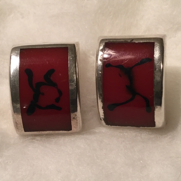 Silpada sterling/red earrings